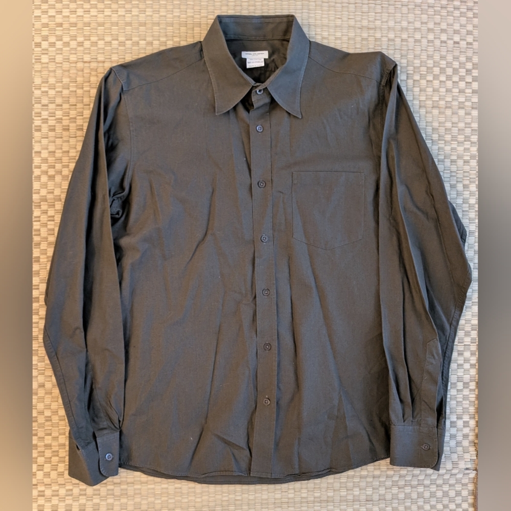 Dries Van Note Dress Shirt Green Men's Size 52 Made in Turkey